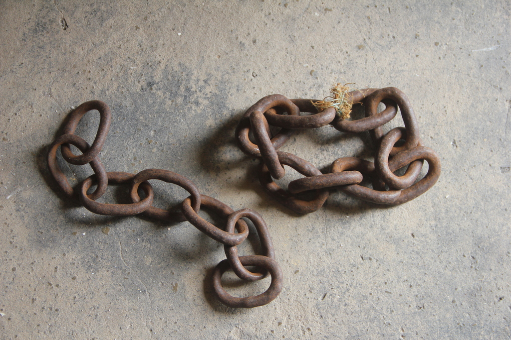 Slave Chain found at Fort San Sebastian, Shama | Discover a new Slavery museum, Volta Region(c) Remo Kurka, Beposo, Ghana
